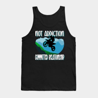 DIRT BIKER STUFF FUNNY QUOTE WITH GRAPHIC WHITE LETTERS Tank Top